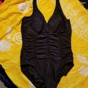 Black one piece Swimsuit size 14